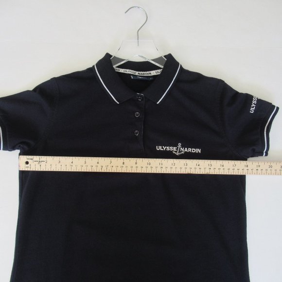 ULYSSE NARDIN Women's T-Shirt Size S Short Sleeve Embroidered Logo Cotton Blue - Picture 6 of 11